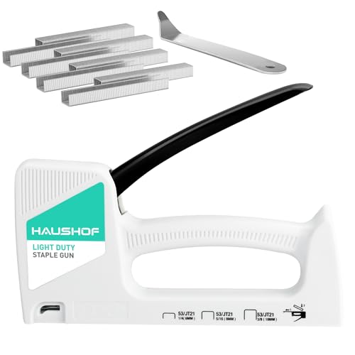 Eco-Friendly HAUSHOF Light Duty Staple Gun, Upholstery Staple Gun with Collection