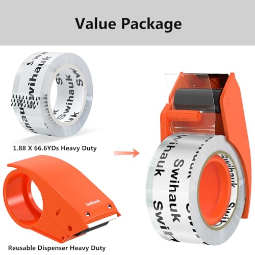 Minimalist Swihauk 1.88 in x 66.6 YDs Heavy Duty Packing Tape Collection