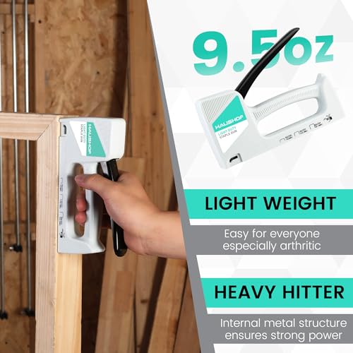 Eco-Friendly HAUSHOF Light Duty Staple Gun, Upholstery Staple Gun with Collection