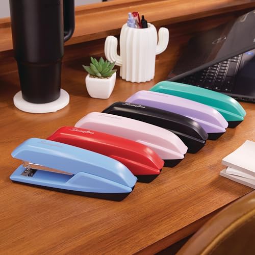 upgraded Swingline Stapler, 20 Sheet Capacity, 545 Desktop Stapler, Blush Pink Collection